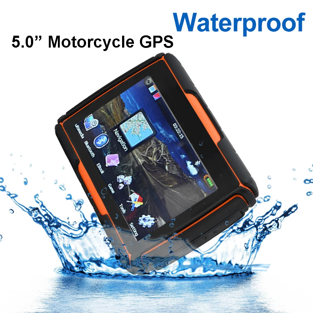 4.3 inch Car and Motorcycle GPS Windows GPS Navigation IPX67 Waterproof dustproof shockproof Bluetooth FM AVIN 8GB free iGo Map