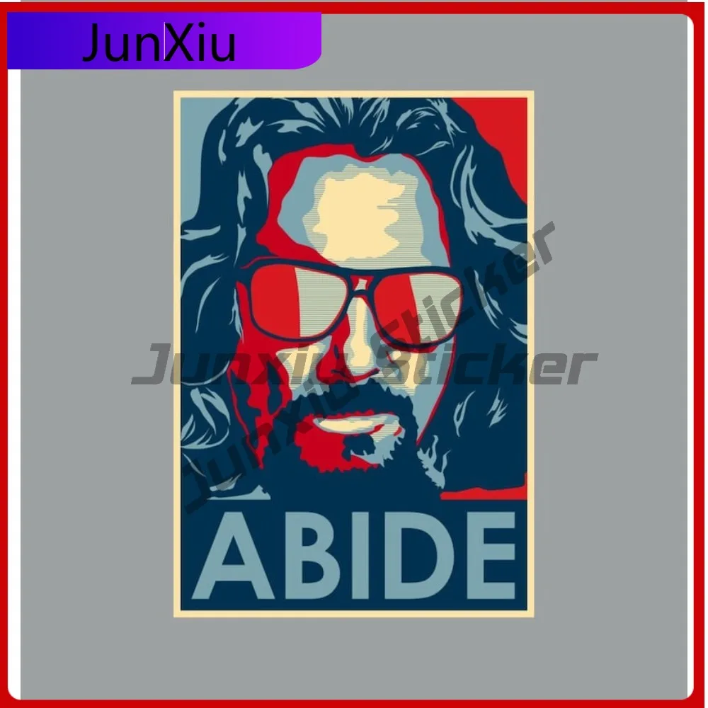 Big Lebowski The Dude Abides Fridge Or Laptop Sticker X 500 Motorcycle Stickers Accessory Decorative Refit Bumper Truck Electric