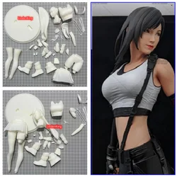 LindenKing Tifa Figure 28cm  Unpainted Garage Kit GK Model Painting Lovers' Collections  For Painters   A005