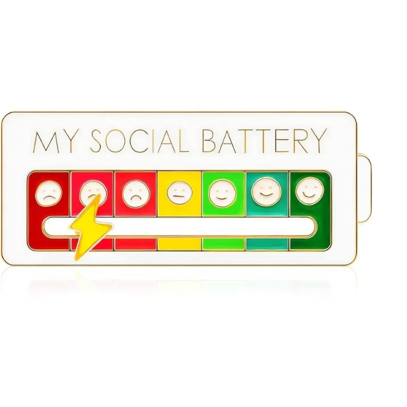 Broche Unissex Roda do Humor de Sete Dias, Emblema Emoji de Energia Social, Pins Acessórios para Mochila, Broche Personalizado com Emoji de Rosto Sorridente que Muda de Humor