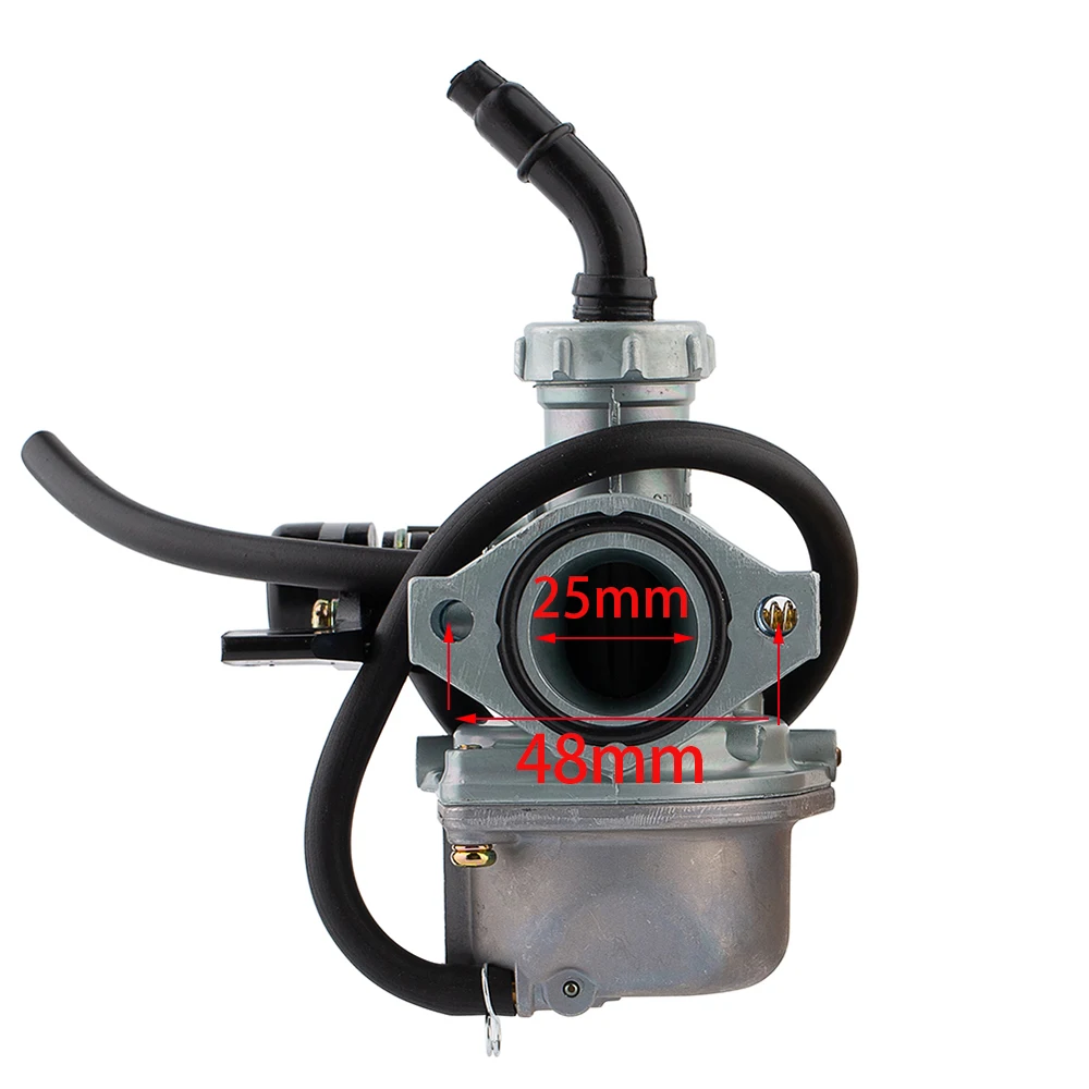 PZ25 25mm Hand Choke Carburetor For 90cc 125cc 140cc ATV Quad Motorcycle Engines