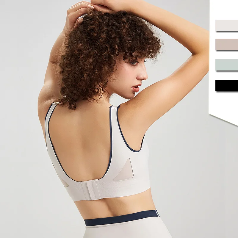 Women Seamless Sport Bra Mesh Gym Workout Vest High Impact Shockproof Underwear Stretch Yoga Running Tank Top Padded Activerwear