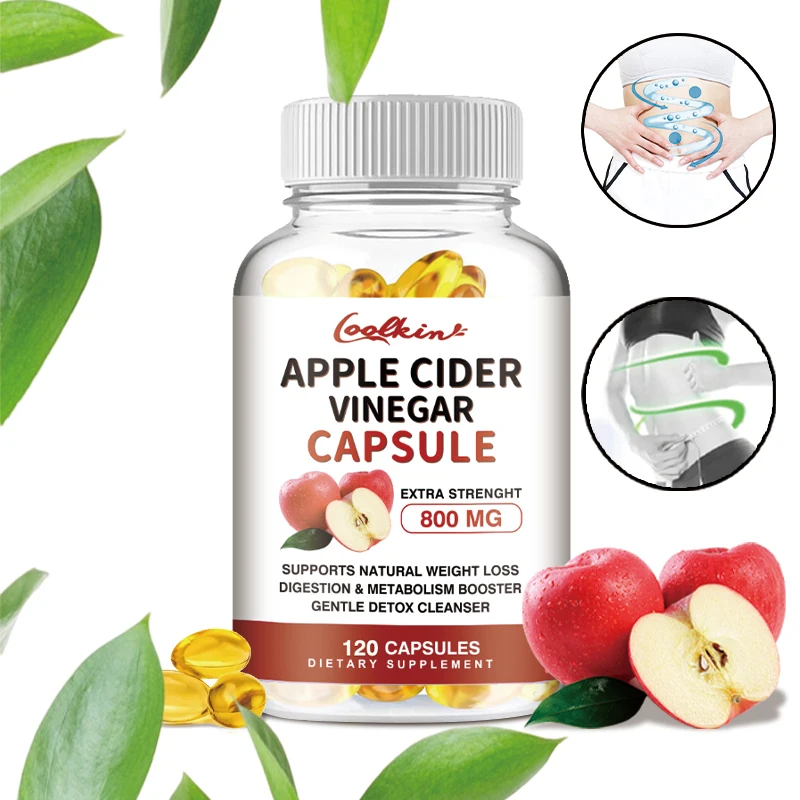 

Apple Cider Vinegar Capsules - Promote Metabolism, Suppress Appetite, Reduce Bloating, Support Digestive Health,Improve Immunity