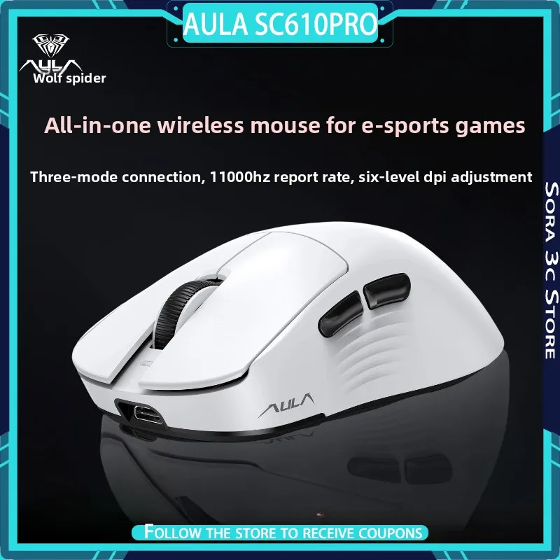 

AULA SC610pro Wireless Mouse with Charging Dock Ergonomics Lightweight Low Latency Gaming Mouse Computer Accessories