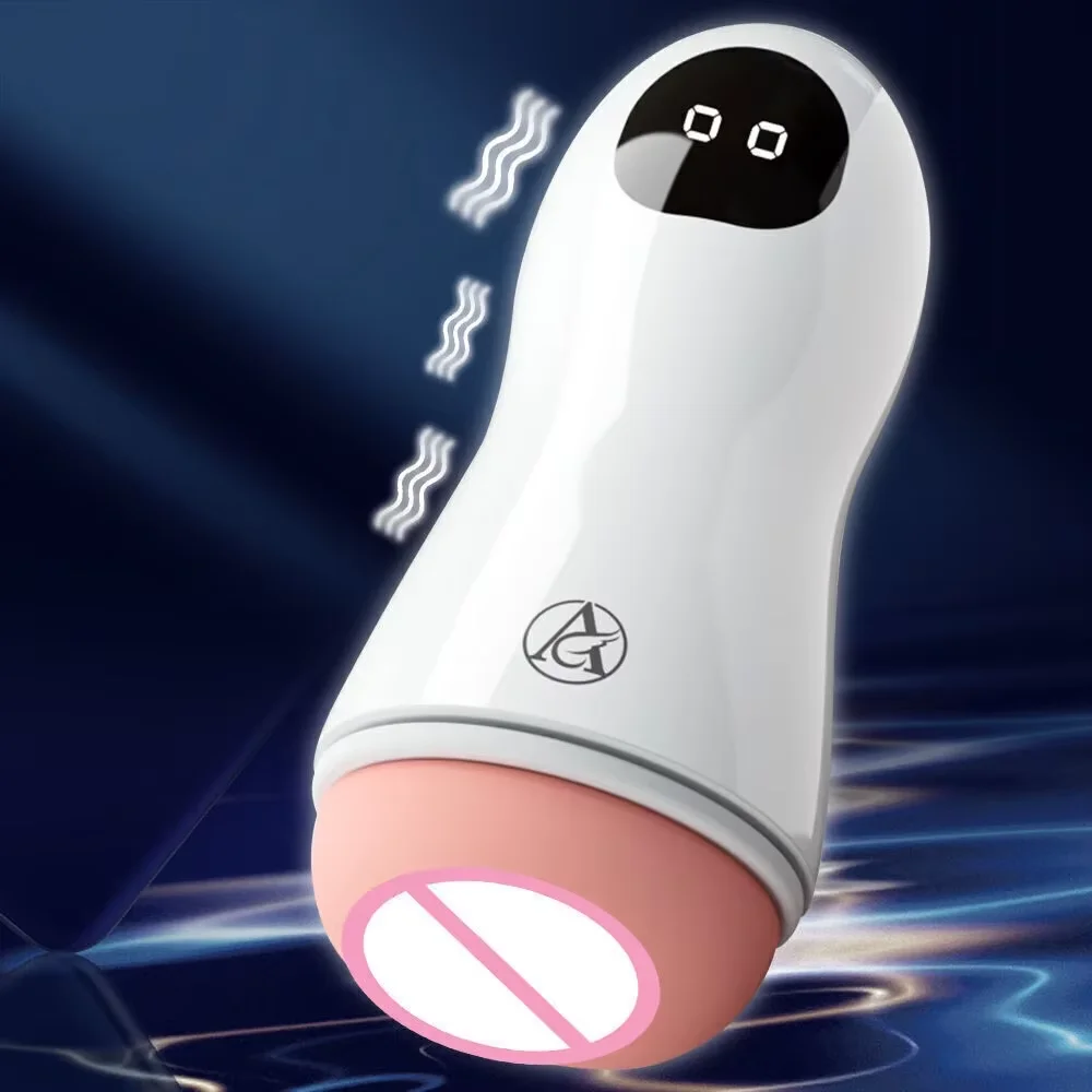 Tasse vibrante automatique pour hommes, masturbateur masculin, fellation, vrai vagin, chatte de poche, balle vibrante, pénis, Chev, jouets sexuels