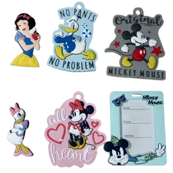 Mickey Mouse Toys Figure Daisy Duck Suitcase Backpack Pendant Decor Minnie Baggage Tag Couple Gift