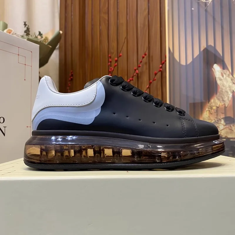 Handmade Men Casual Shoes Genuine Leather Oversize Platform Sneakers Air Cushion Trainers Man Flat Loafers Daily Office Footwear