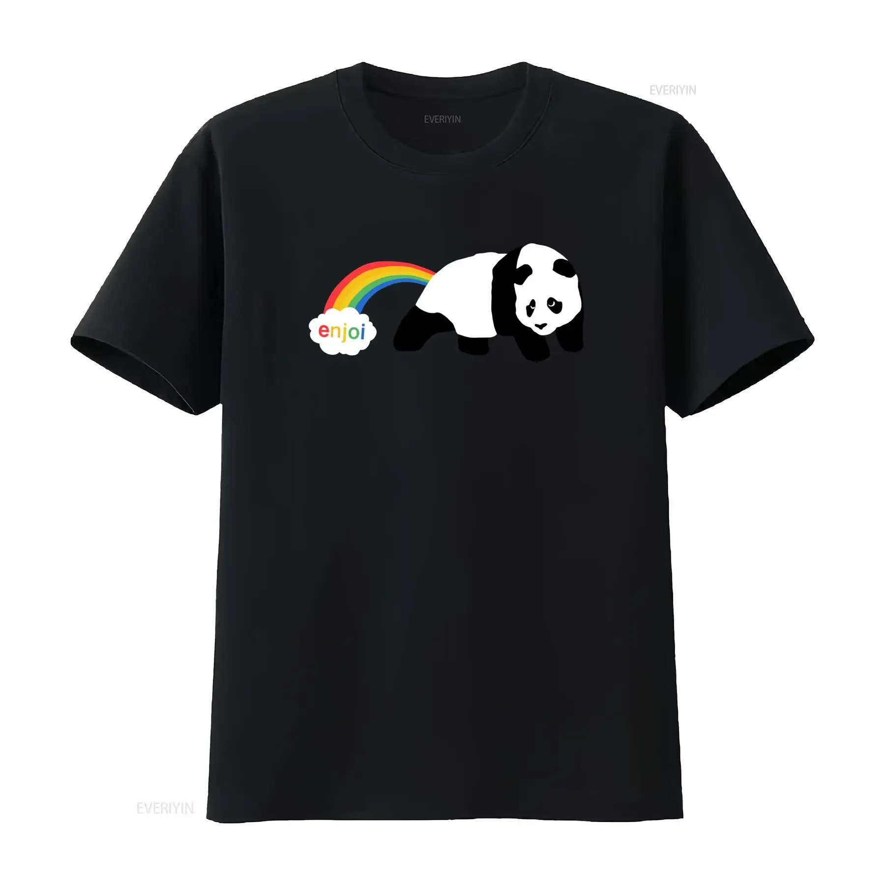2000s Vintage Enjoi Skateboard Panda Rainbow T Shirt Size M vintage Washed Slightly homme Stylish Versatile Soft Unisex Casual