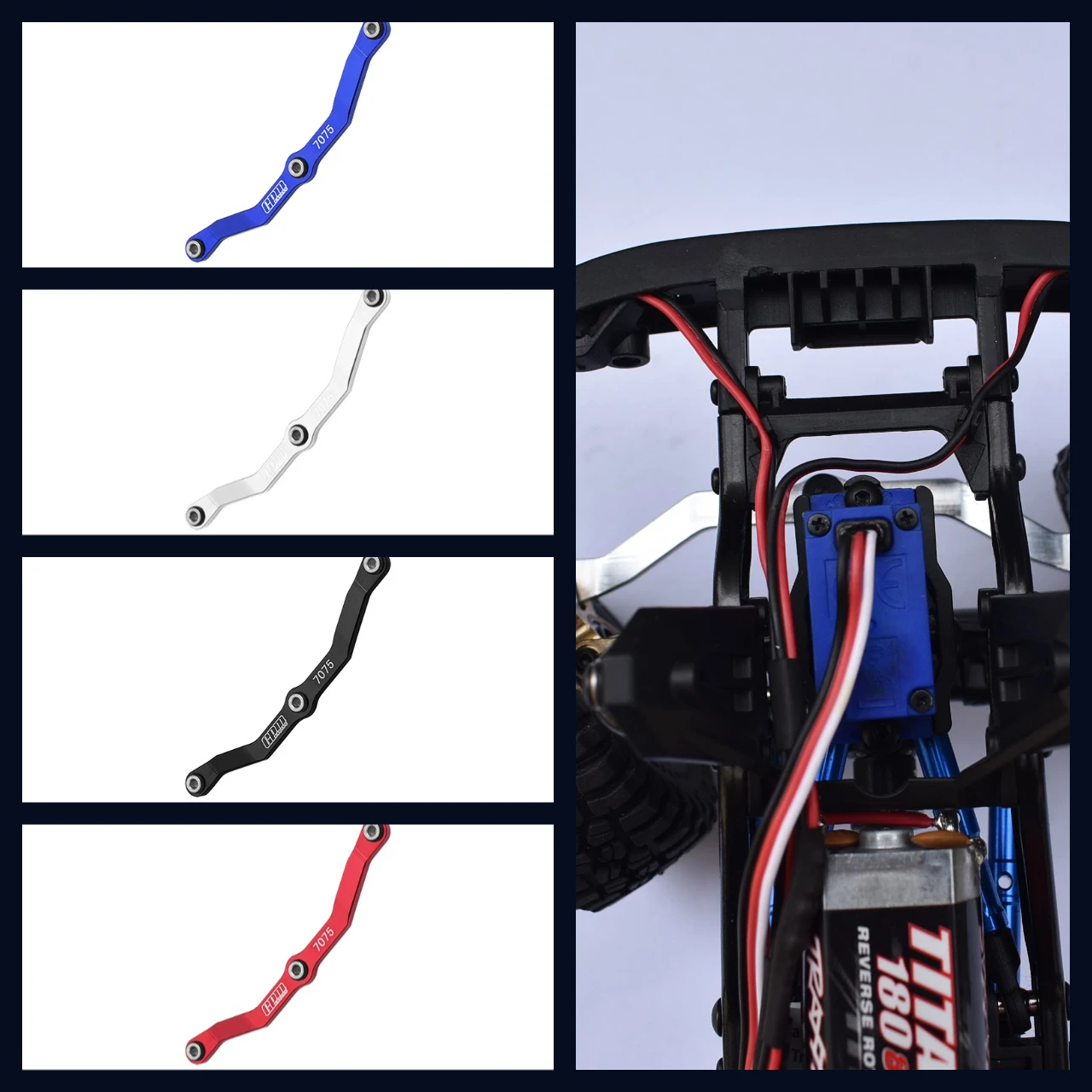 

Alloy 7075 Steering Link Rod For TRAXXAS TRX-4M Ford Bronco Land Rover K10 9742R
