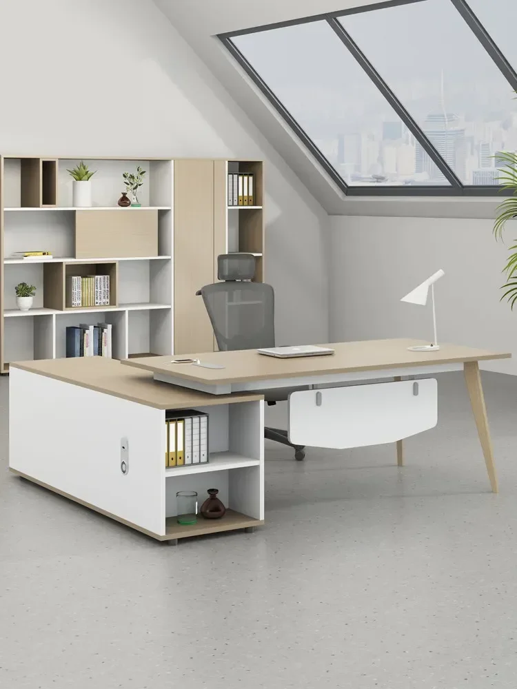 TQH7.2 Office Simple Modern Fashion General Manager Desk High-end Executive Desk Manager Office Desk and Chair Set