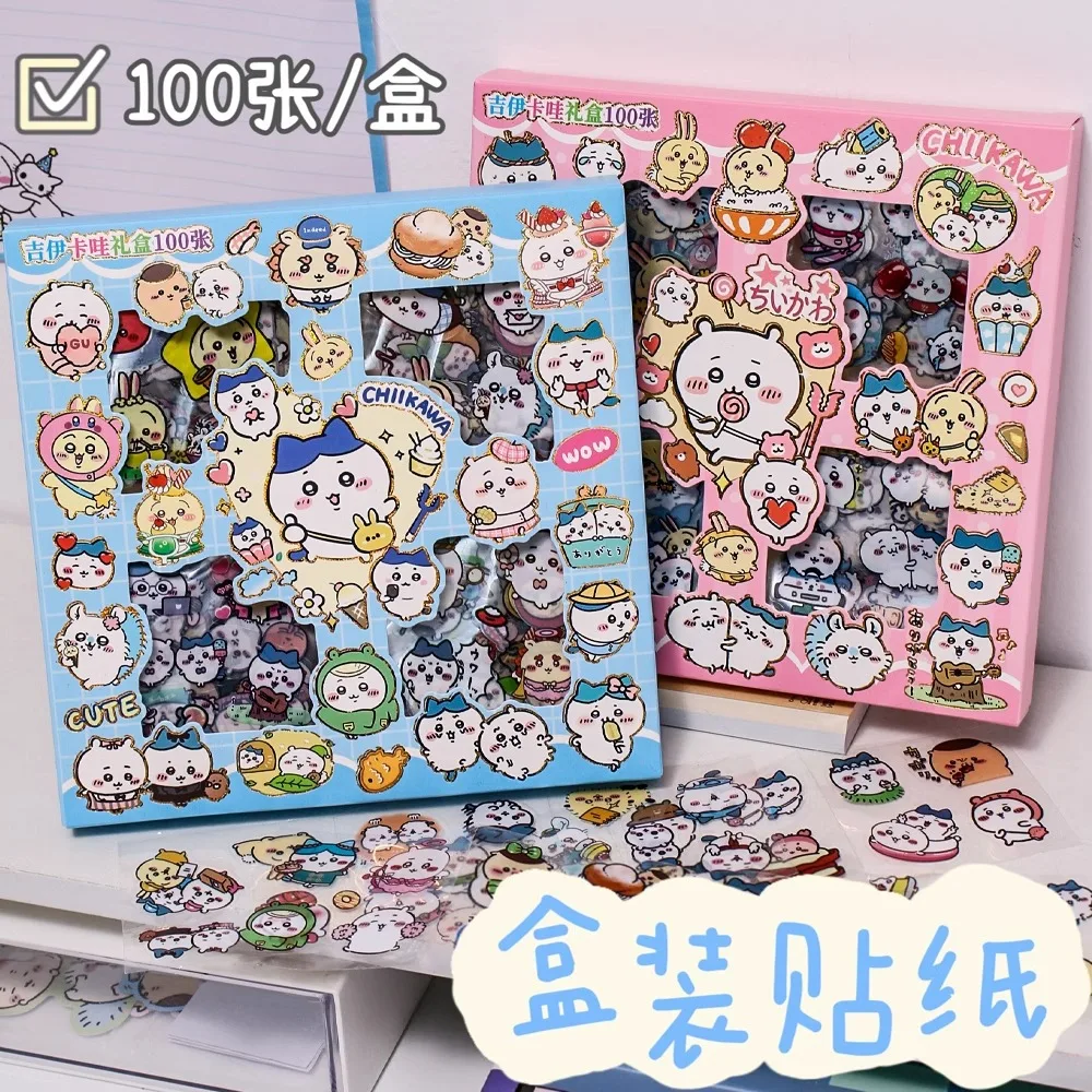 

Kawaii Chiikawa наклейки Hachiware аниме мультфильм 100 шт. наклейки милые водонепроницаемые справочники DIY наклейки праздничные подарки