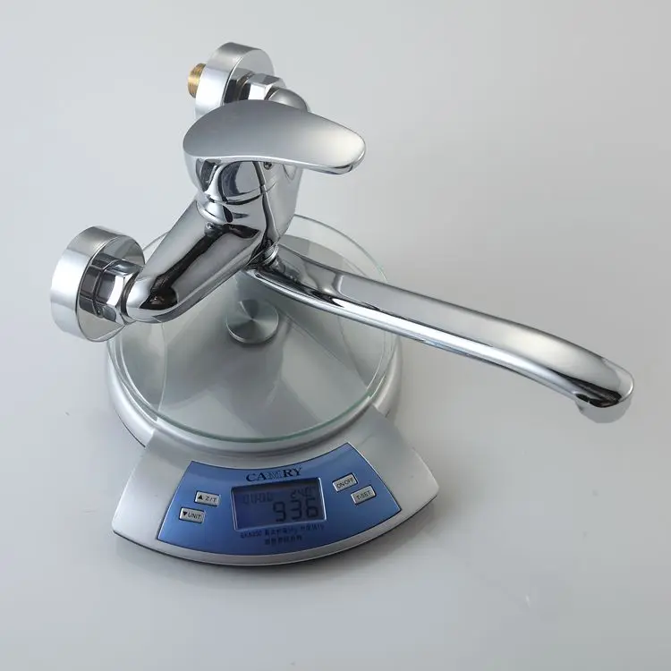 18-25cm wall entry faucet Rotatable , hot and cold water faucet multi - hole basin faucet , hot and cold water kitchen faucet