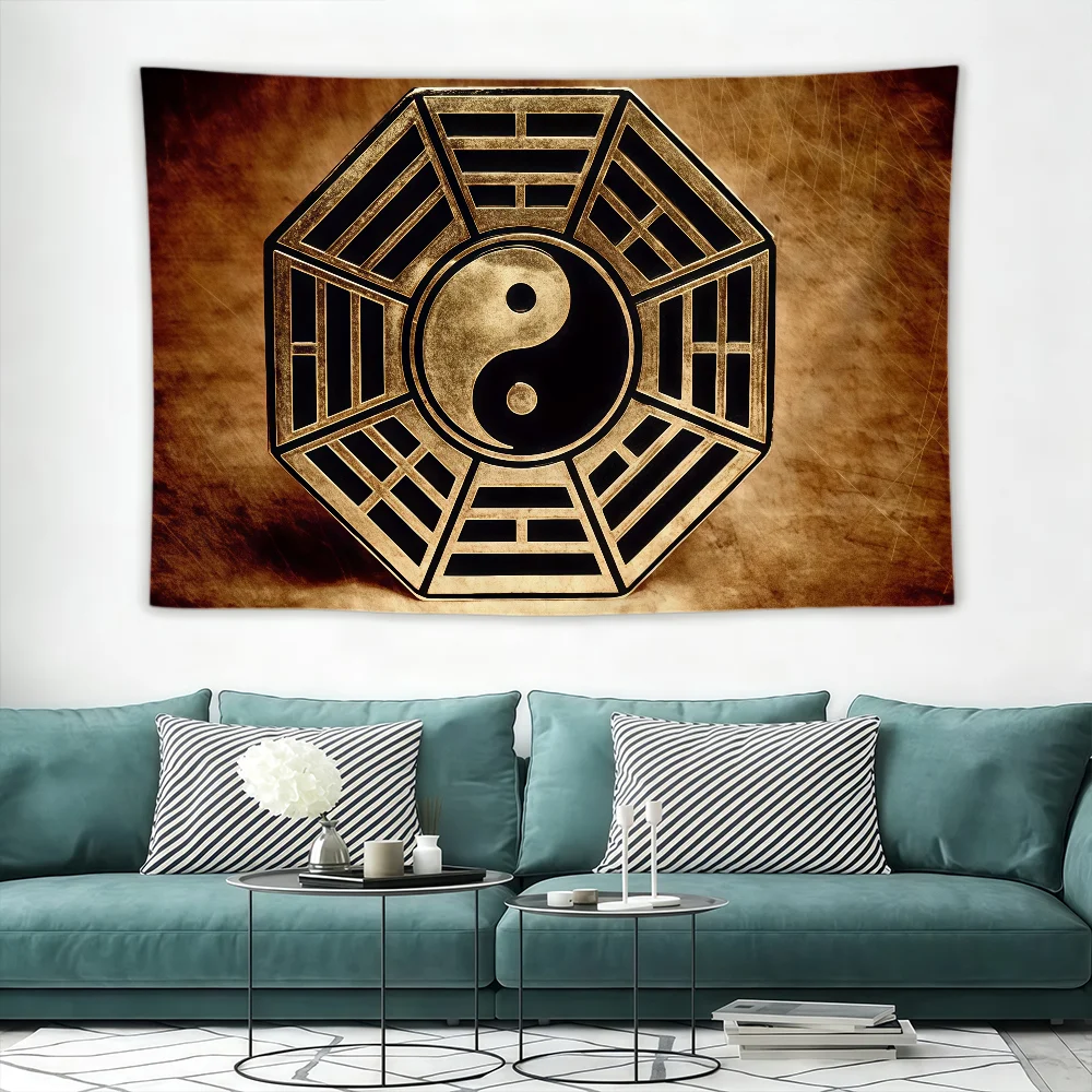 Chinese T-Tai C-Chi B-Ba-GuA Yin Yang Flag Party Club Outdoor Interior Wall Decoration Banner Fans Gift Print Decor Flag