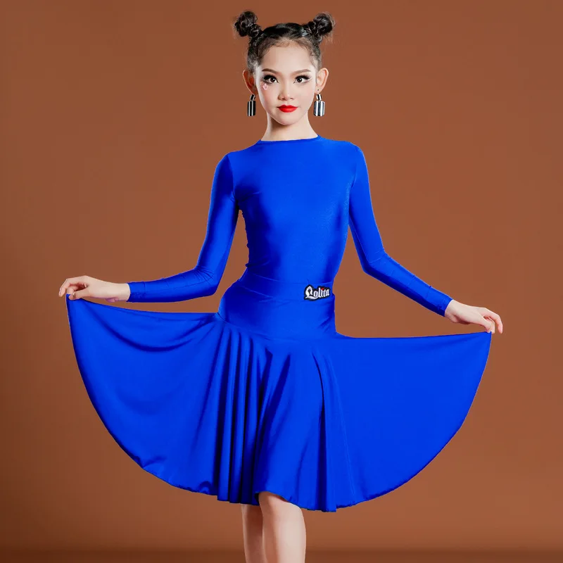 新しいラテンダンスドレスプロフェッショナル競技ドレスフィッシュボーンフリースプリング/サマーガールステージパフォーマンスダンスドレス