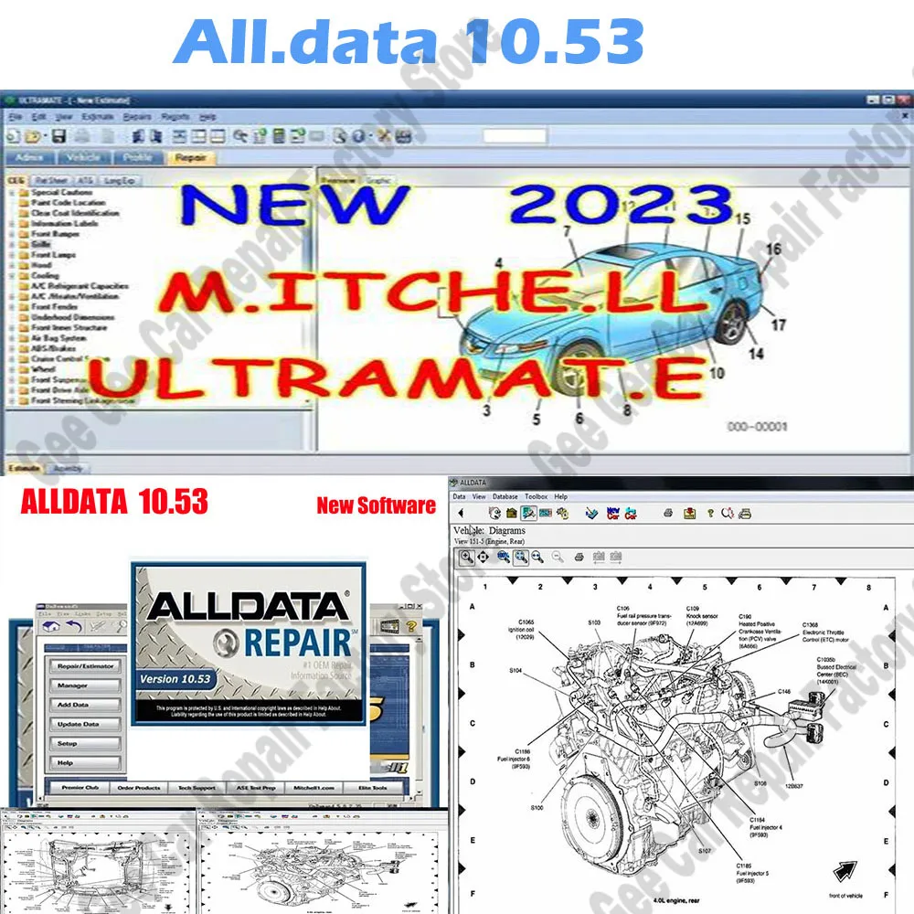 

Newest Alldata 10.53 obd2 scanner Software + Mitchel Ultramate 2023.07 COMPLETE ADVANCED ESTIMATING SYSTEM+ Patch for Unexpire