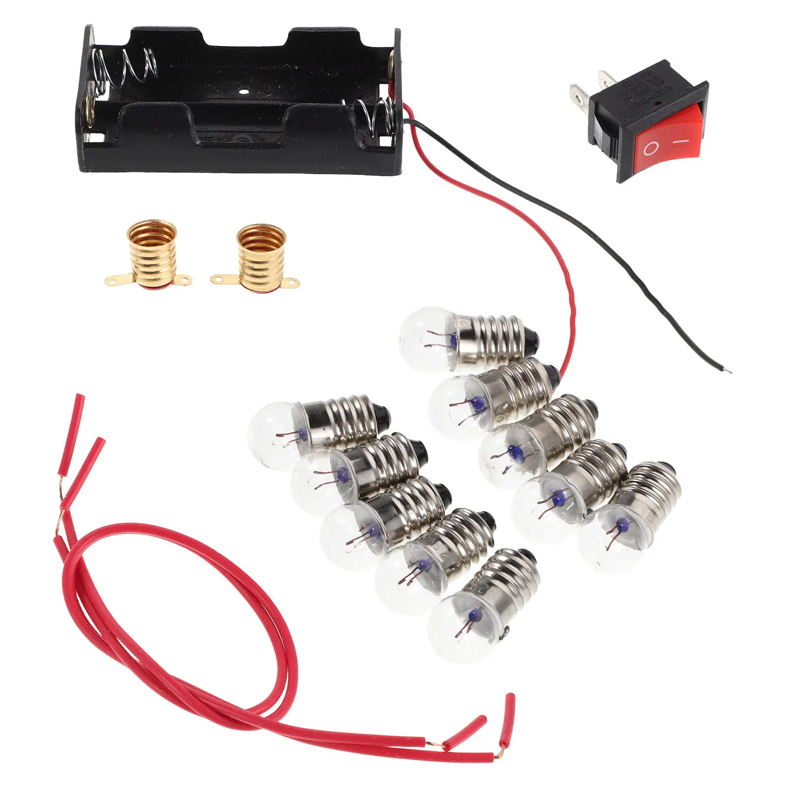 

Набор для детских научных экспериментов по электричеству: 4 комплекта, мини-лампочки, держатели, батарейный отсек, выключатель, электрический эксперимент