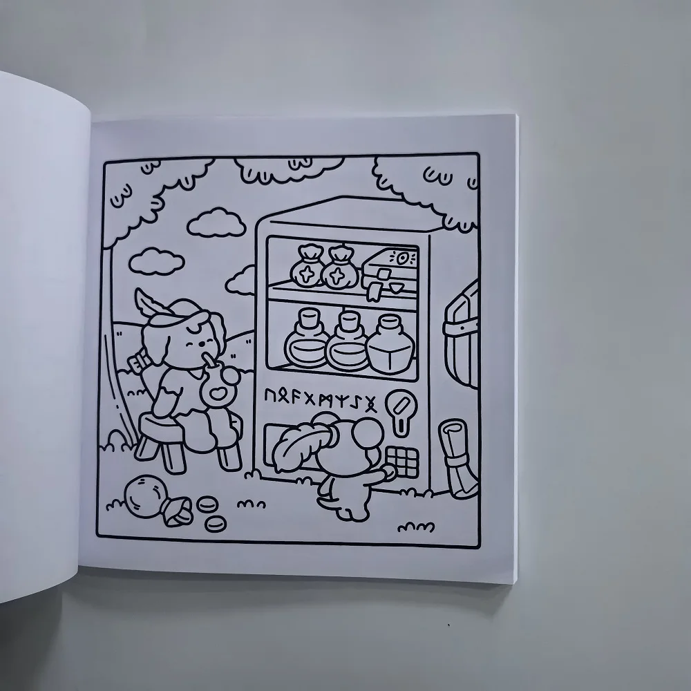 كتاب تلوين للبالغين من Fantasy Land - هدية مثالية لتخفيف التوتر للحفلات وأعياد الميلاد وعيد الميلاد