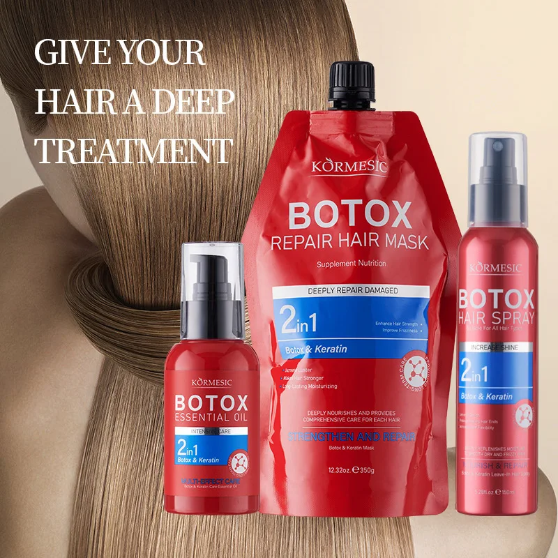 

Keratin 3pcs set Hair mask Hair care essential oil Softening hair Repair Dyeing perming Damage Improve bifurcation