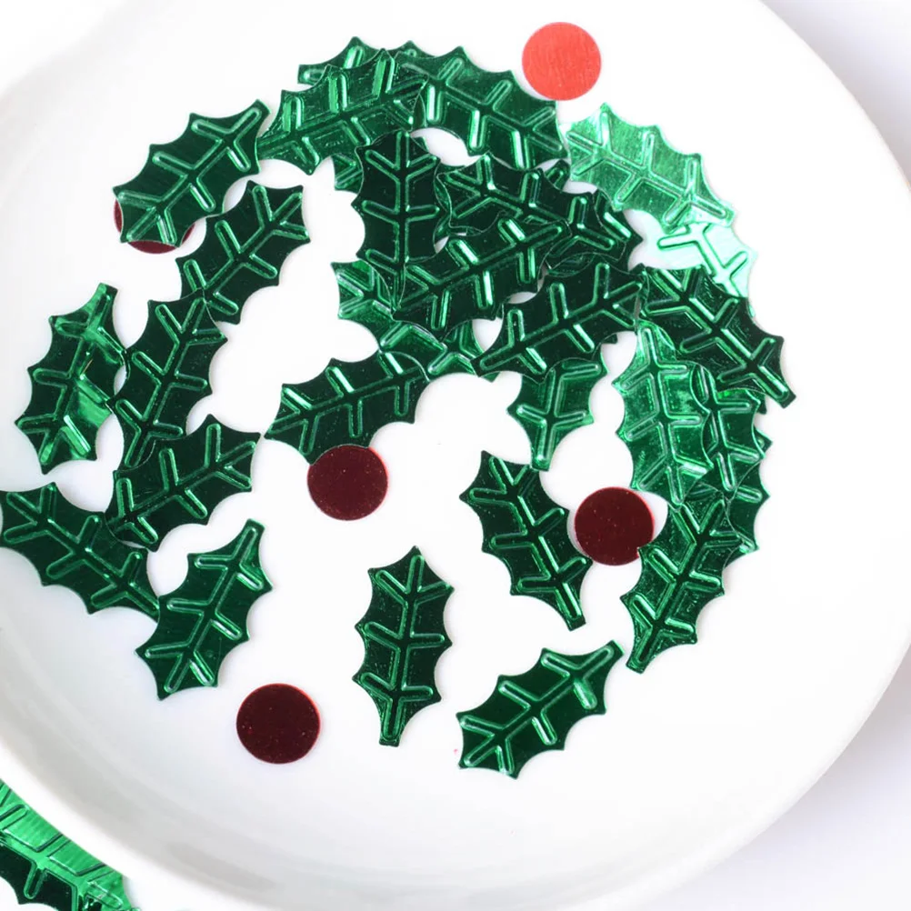 

Small Holly Christmas Confetti Sparkle Sequins Glitter Party Wedding Birthday Decoration High Quality Romantic Atmosphere