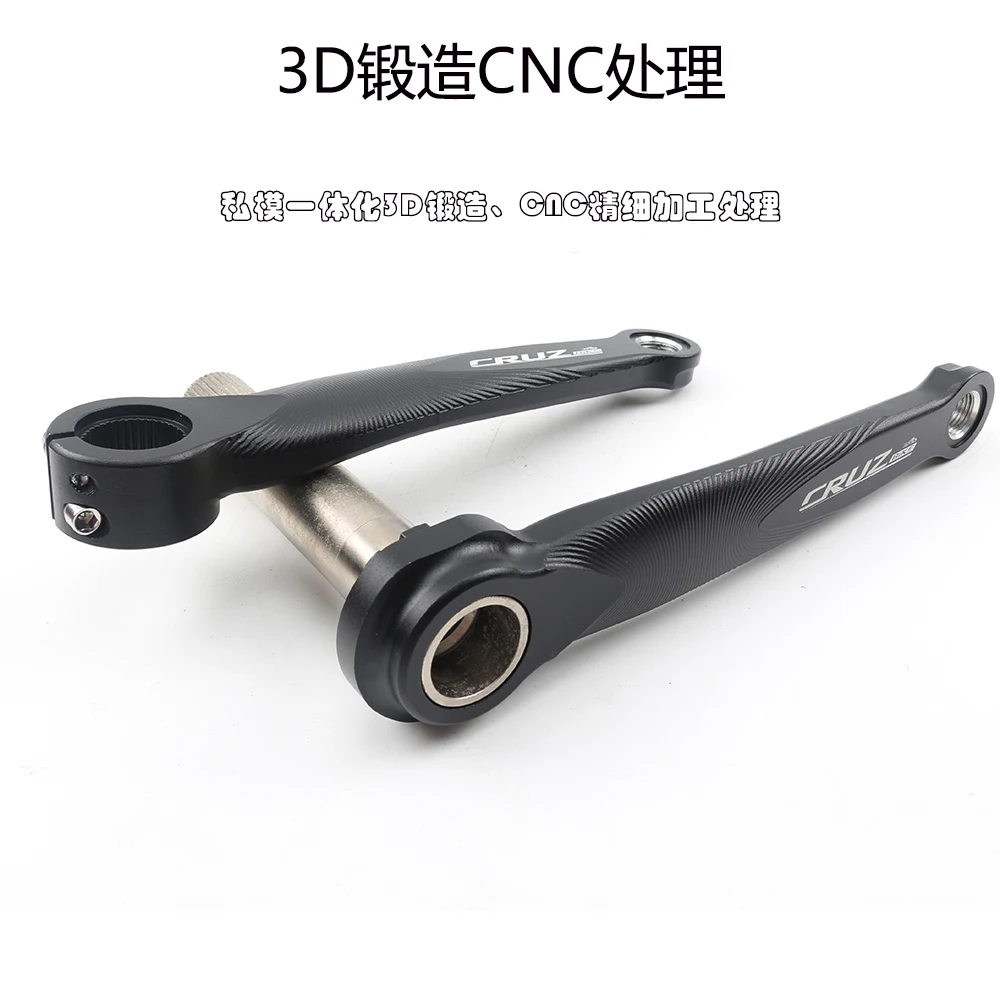 CRUZbike Folding Bike Crankset Ultralight 170mm Hollow Tech Crank Aluminum Alloy Bicycle Crank Chainwheel Parts Accessories