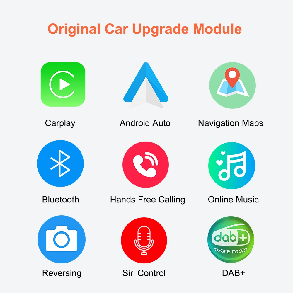 Bonroad Kabelloses Carplay Android Auto Modul Airplay AutoLink Mirror für VW Volkswagen MIB MIB2 Golf 7 Polo Passat B8 Tiguan Box – Detail 2