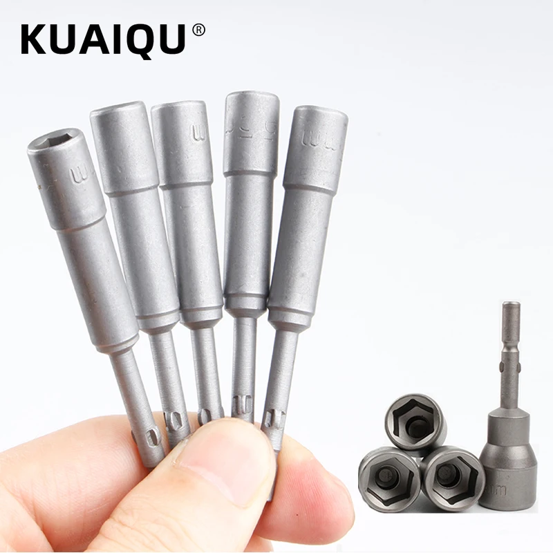 4-14mm Hex Sockets Sleeve Nozzles Nut Driver Set Screwdriver Set Bits Tools 4mm/5mm/6mm For Electric Screw Driver Magnetic Bit