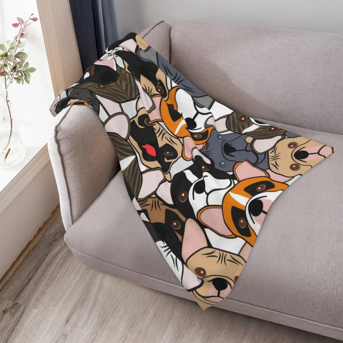 بطانية رمي فرينشي سكواد كبيرة جدًا، بطانيات مفردة كبيرة وناعمة #3