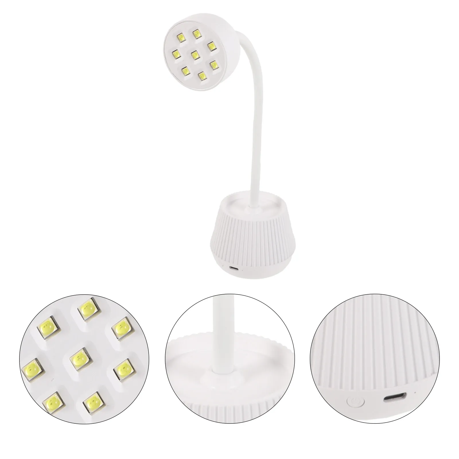 

Лампа для маникюра с гибким кронштейном, LED UV-лампа для гель-лака, регулируемая на 360°, безопасная для глаз и кожи, с регулируемой яркостью, сушилка для ногтей