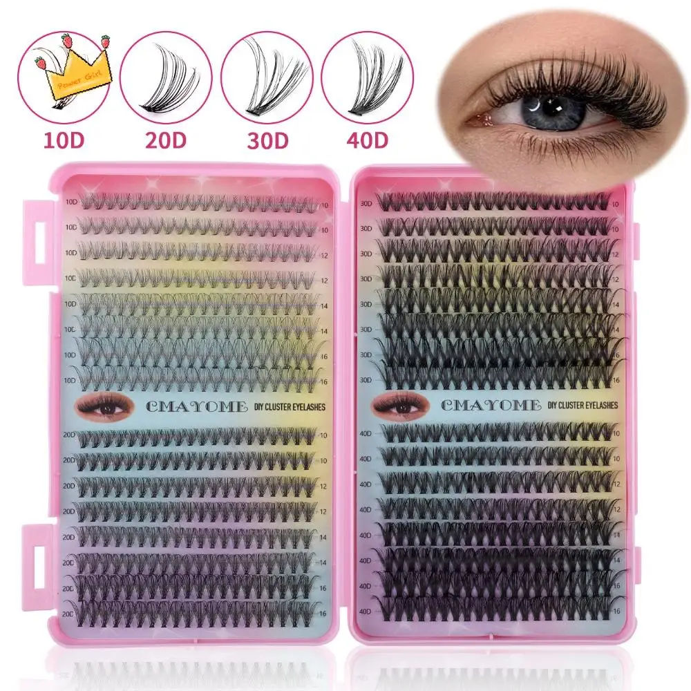 640 crusters ferramenta de beleza enrolado cluster cílios diy macio encaracolado cílios postiços longa duração reutilizável cílios individuais compõem