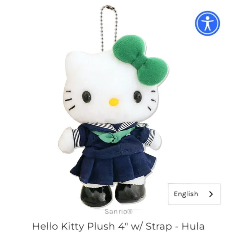 

Sanrio Hello Kitty JK Uniform Style Plush Doll Keychain Pendant Accessories Kawaii Anime Girl Gift