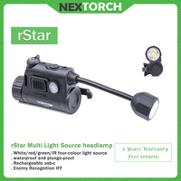 NEXTORCH rStar IR Infrared Helmet Light lamp Rechargeable Headlamp Multi-functional Tactical professional lamps Fishing Camping