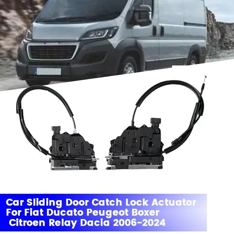 1 PCS RHD Door Lock Actuator Black Plastic+Metal for Fiat Ducato Boxer Citroen Relay Dacia 2006-2024 Sliding Door Catch