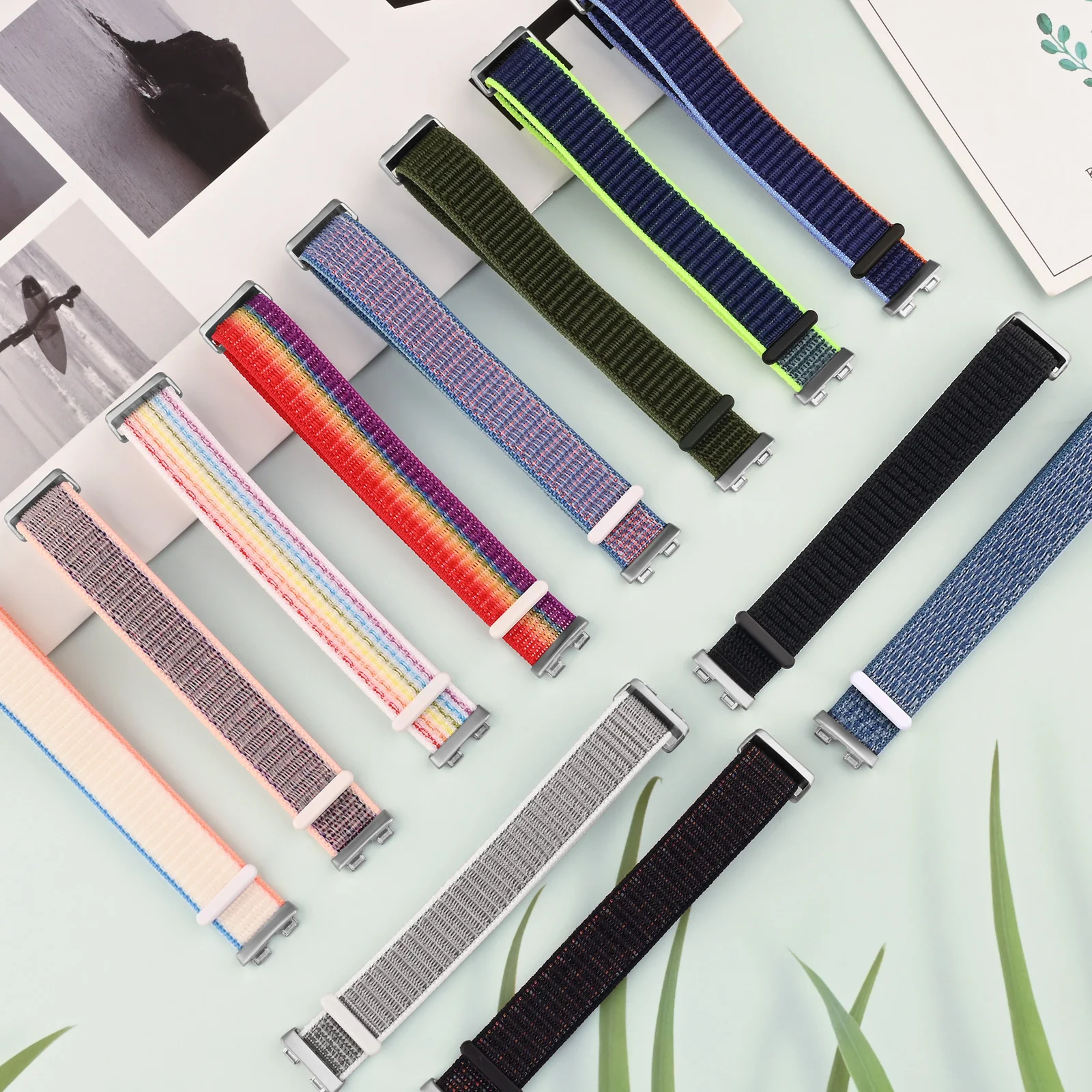 حزام نايلون لهواوي باند 8 9 10 كوريا ملحقات الساعة الذكية استبدال حزام الرياضة المعصم حزام الساعات لهواوي باند 10 9 8