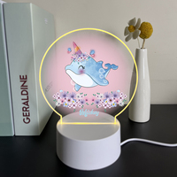Dolphin 3D Led Night Lamp Usb Usb Powered & Battery Operated Optical Illusion Table Lamp With Remote Control