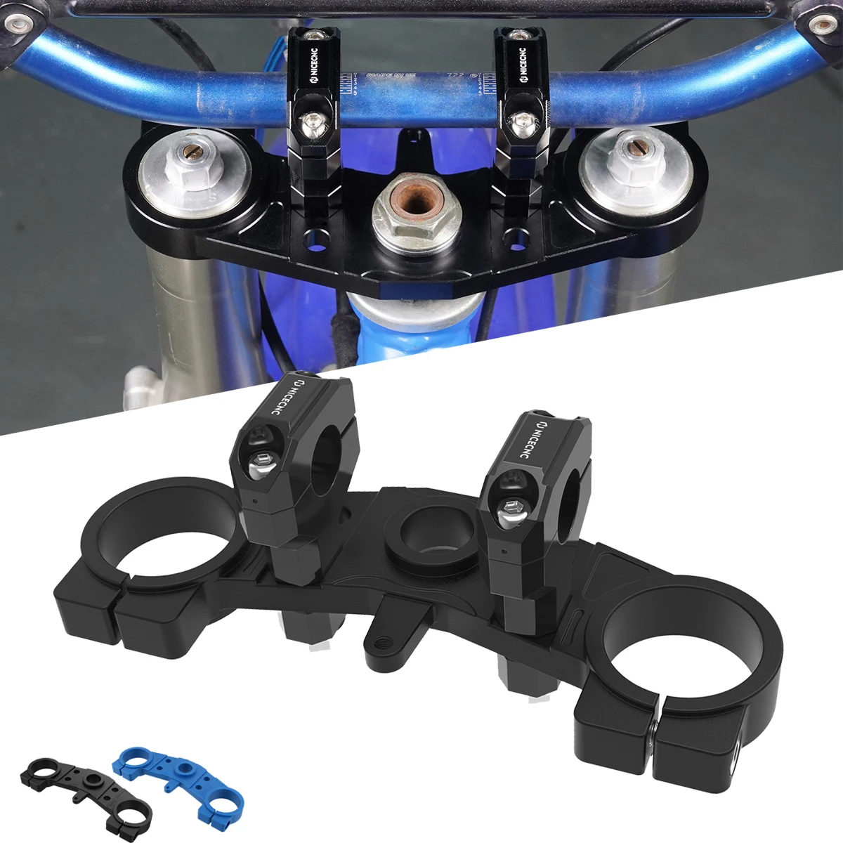 

CNC for Yamaha YZ80 1993-2001 YZ85 2002-2022 2021 Motocross Front Fork Lowering Upper Triple Tree Clamp Holder Bracket Billet