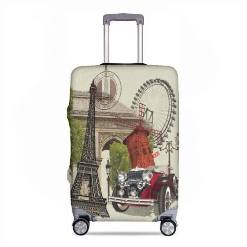 

2025 Cross-border Luggage Protective Case, Suitcase Dust Cover, Customized Trolley Case, Elastic Cover, Velcro Polyester
