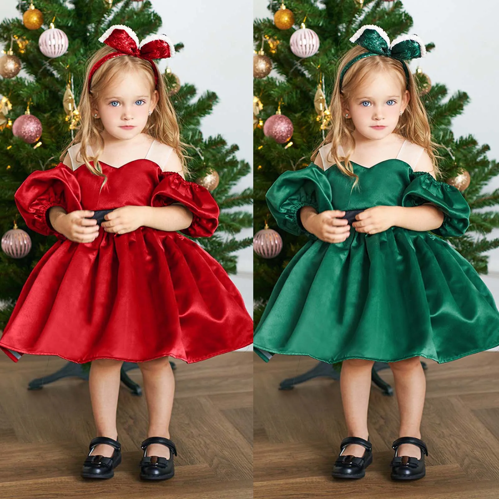 Christmas Dress For Girls My 1st Christmas Toddler Baby Party Princess Gowns Formal Clothes New Years Costume Christening 0-24M