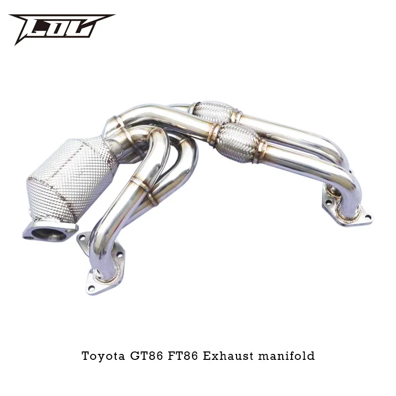 Exhaust manifold For Toyota GT86/FT86/86 2.0 2012-2019 Stainless Steel High flow catted downpipe with catalyst