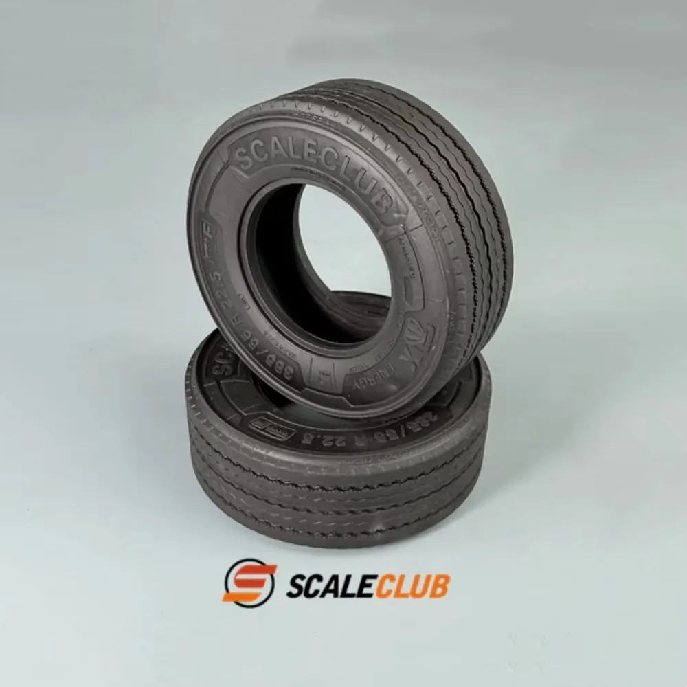 Wide Narrow Tires MZGLT-TY-1 Rubber Black For 1/14 Tamiyaa RC European Truck Style Tractor DIY SCALECLUB Toys Model Parts
