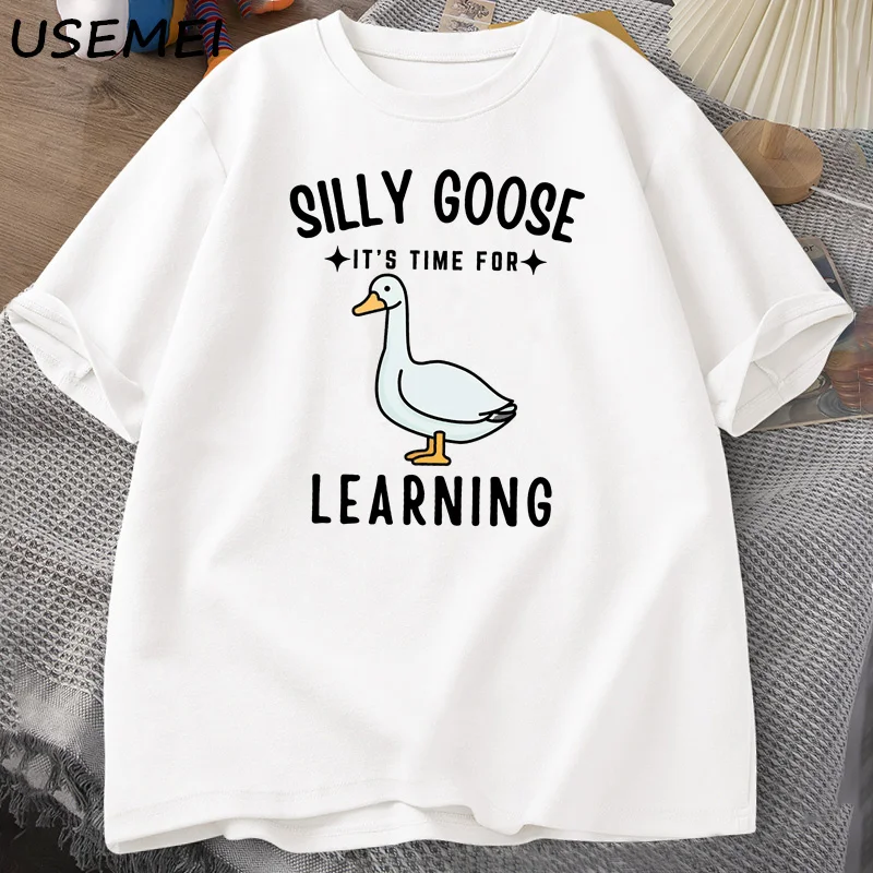 Silly Goose T Shirt First Day of School T-Shirt Funny Back To School Tee Teacher Tshirt Men Women Designer Clothes Cotton Tees image 2