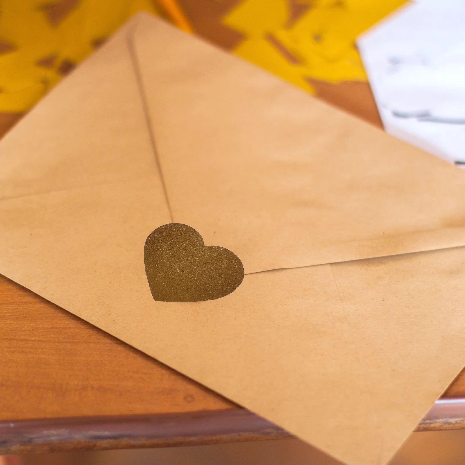 

900 Pcs Name Heart-shaped Sticker Label Tag Scratch-off Lable Metallic Gold Stickers