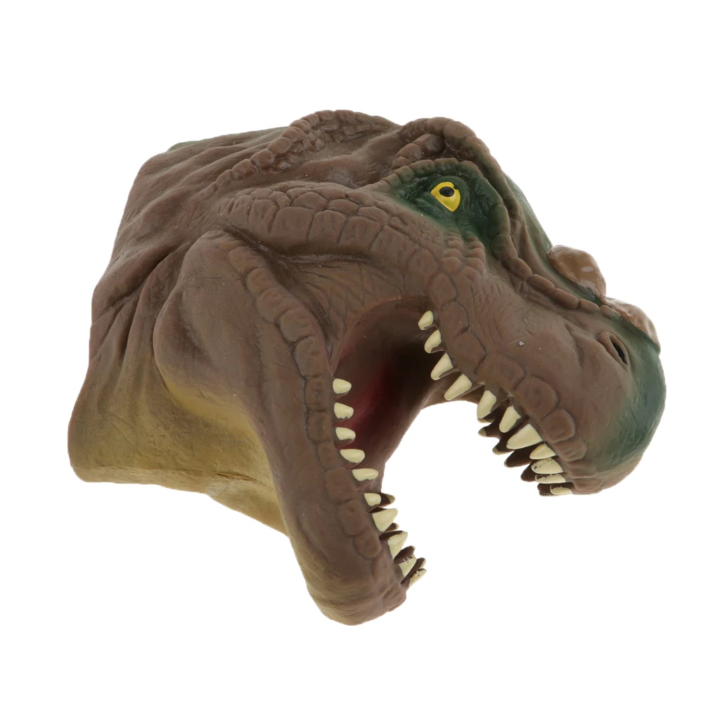 Tyrannosaurus Head Hand Puppet Educational Dinosaur Model Figure for Kids Party Gift Interactive Toy