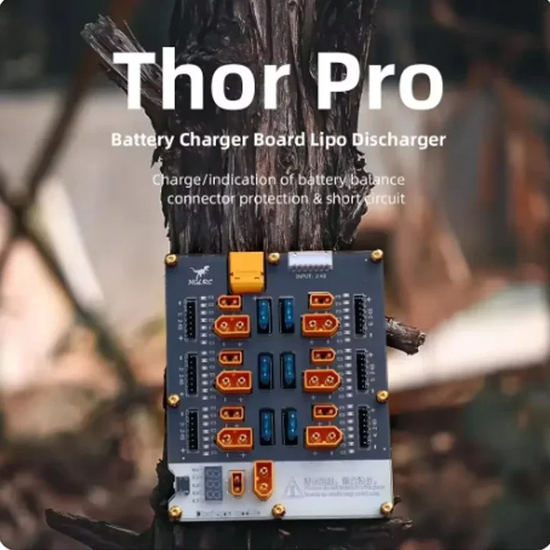 

HGLRC Thor Pro 6-портовое зарядное устройство для аккумулятора 2-6S Lipo разрядник с параллельным балансом зарядки XT60 XT30 для IMAX B6 HOTA D6 Pro