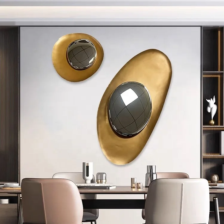 

Custom Colors and Sizes Metal Art Mirror Wall Decor Plating Vintage Modern Art Home Hotel Decor