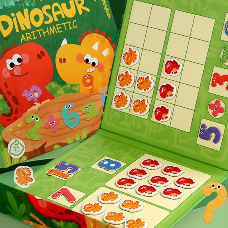 Kids Magnetische Boek Leren Wiskunde Speelgoed Dinosaurus Math Boek Set Parochie Leermiddelen Leren Educatief Speelgoed