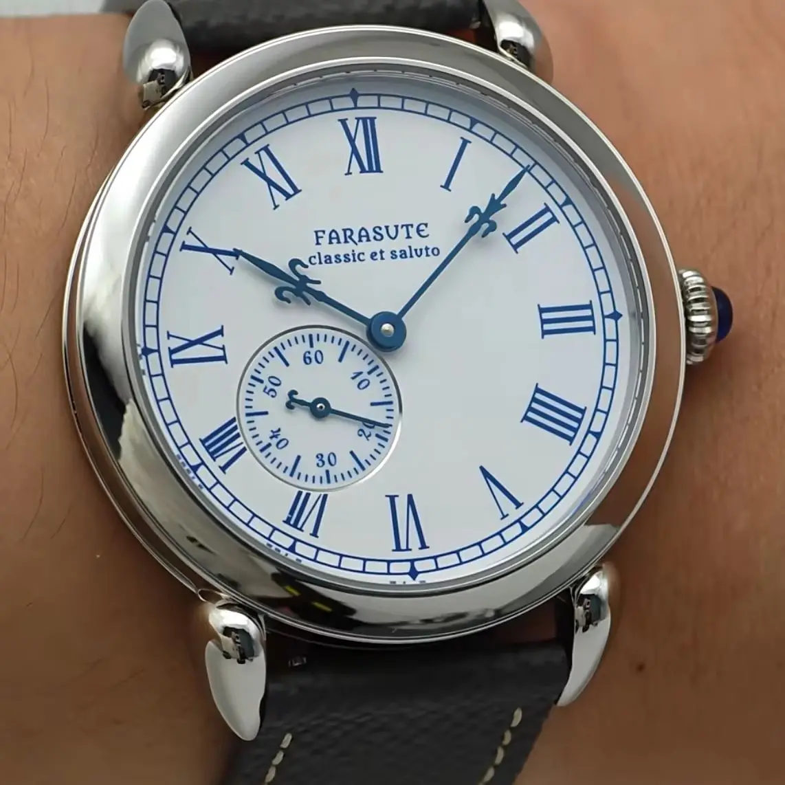 

FARASUTE Men Automatic Watch 40mm Mechanical Wristwatch Sapphire Mirror Enamel Dial Hangzhou 5000 Micro Rotor Small Second Dial