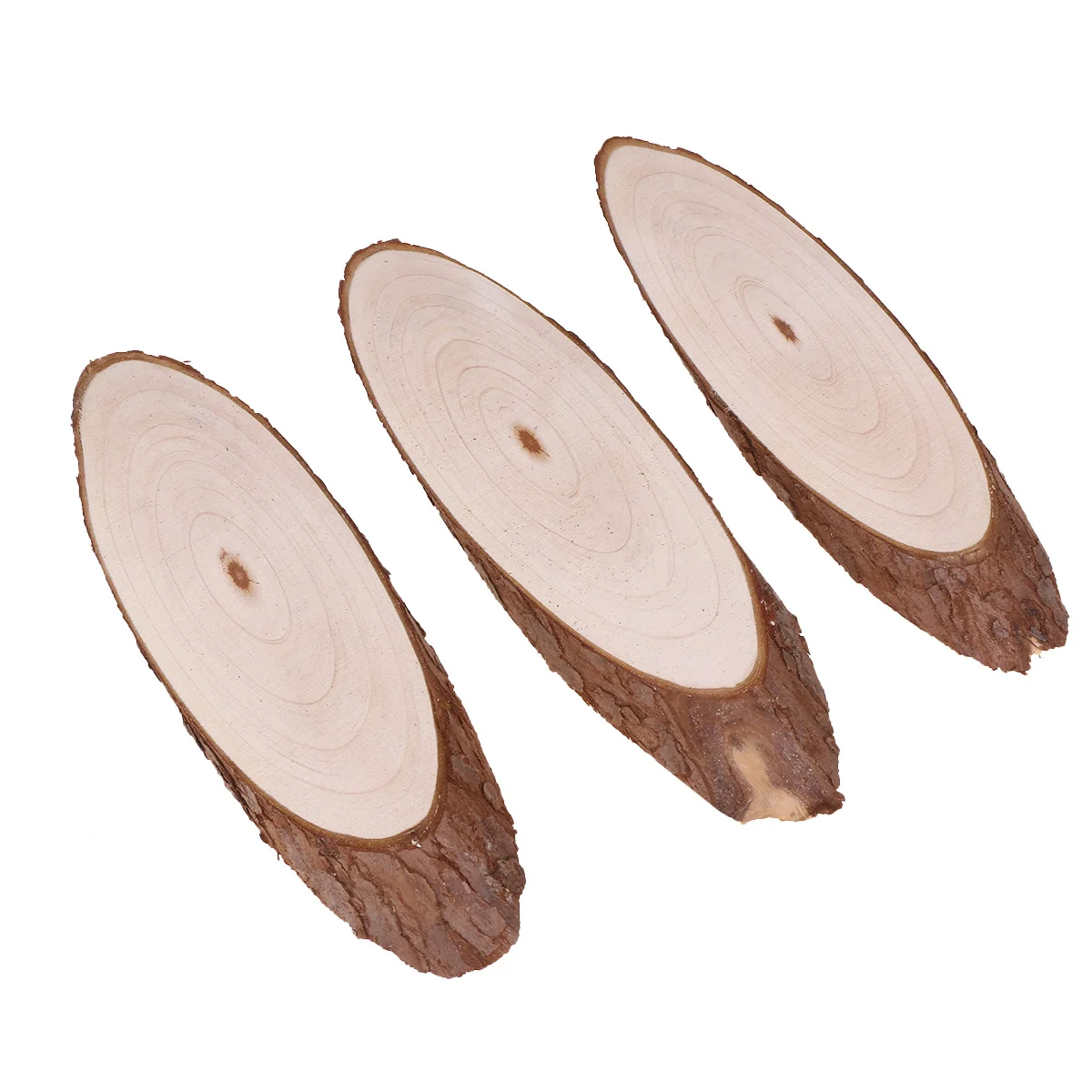 

3Pcs Round Wood Board Natural Wooden Slices Polished Decorative Background Party Wedding Craft Hanging Wood Painting Board