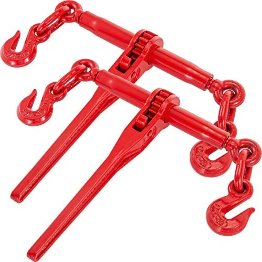 

Chain Binder 5/16-3/8, Ratchet Load Binder 6600lbs Capacity, Ratchet Lever Binder w/ G70 Hooks, Adjustable Length, Ratchet Chai