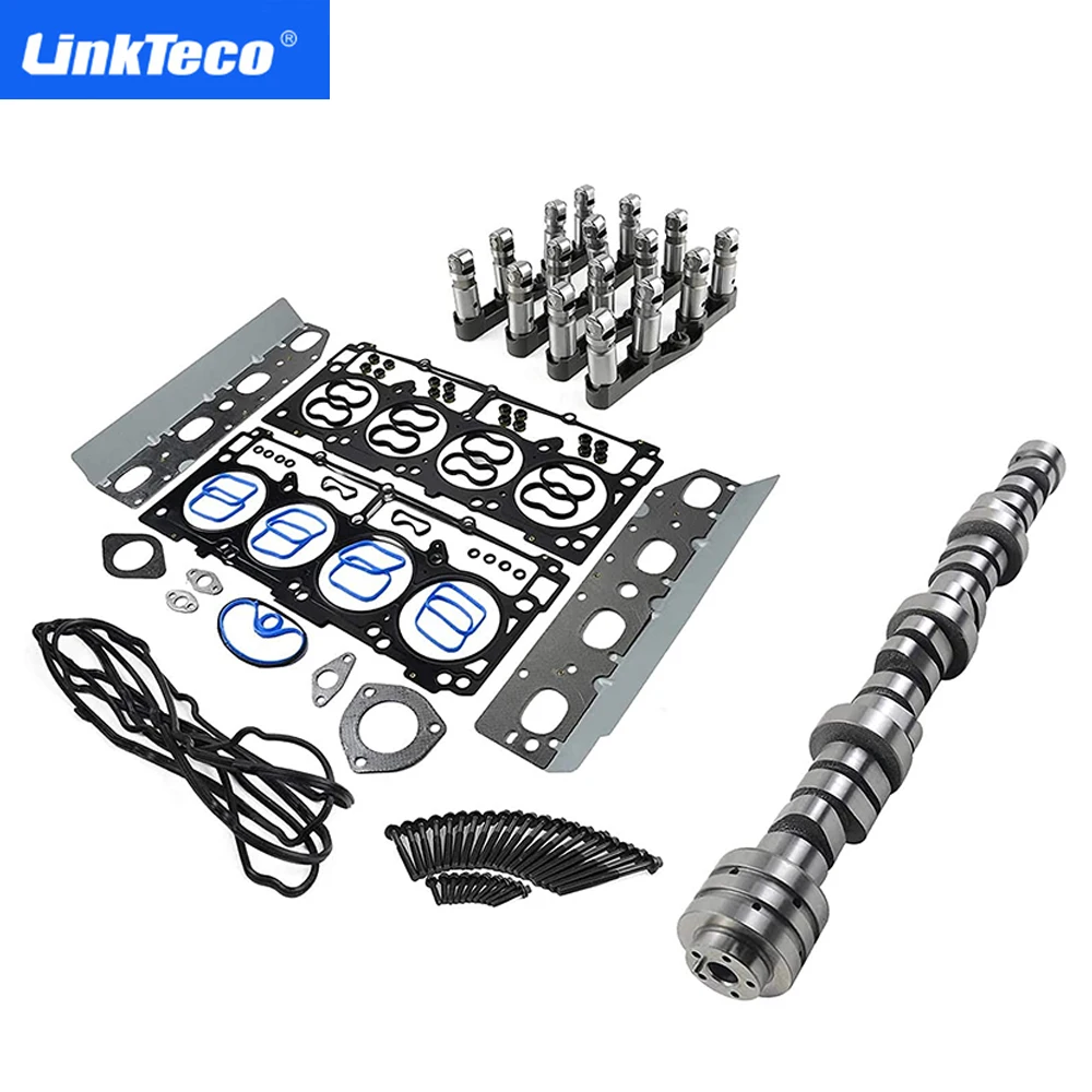 Full Gasket Set MDS Lifters Kit Head Bolts + Camshaft For 2011-2016 Dodge Ram 1500 2500 3500 5.7L Hemi Crew Cab 53021720AB