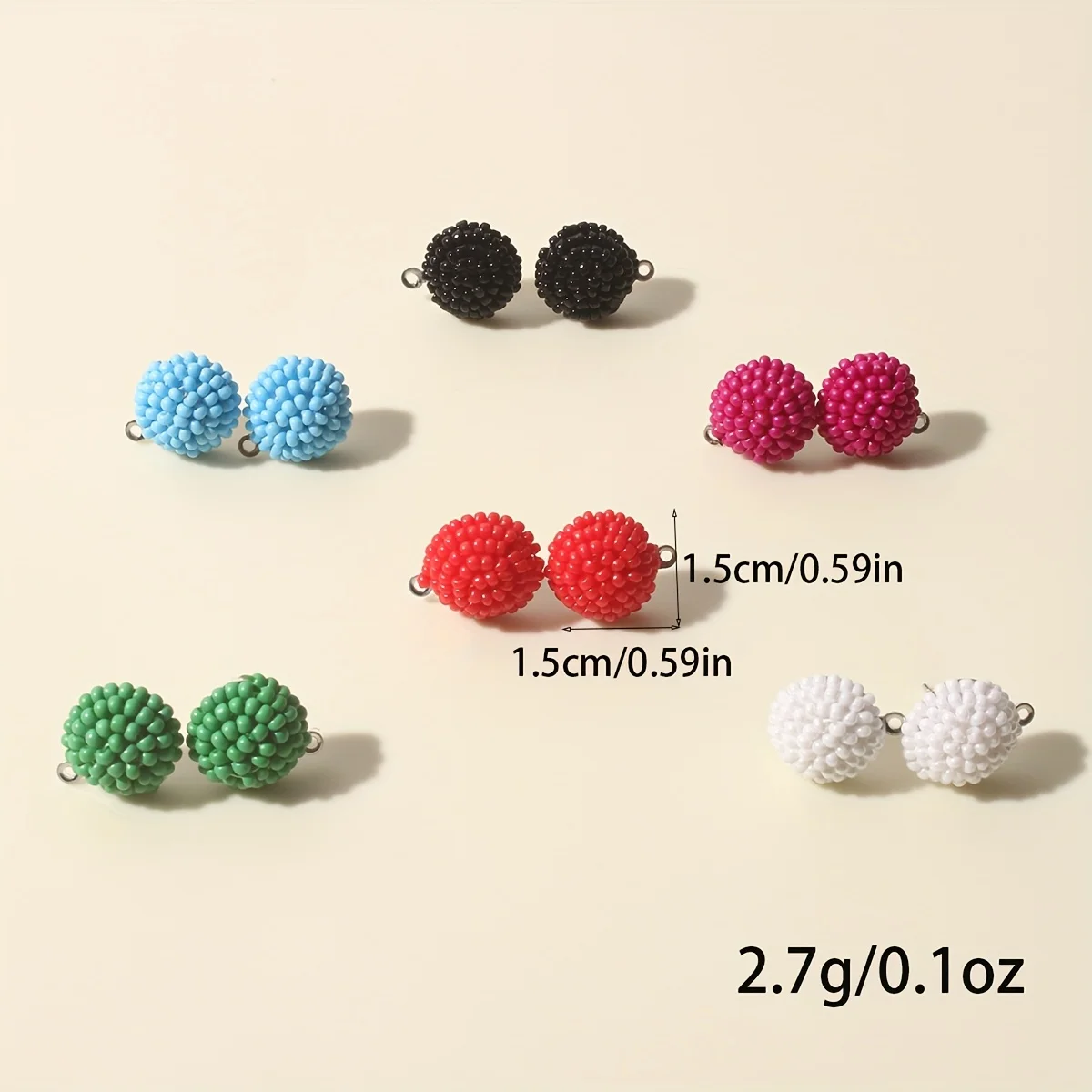 Bohemian Handmade Beaded Stud Earrings For Women Ethnic Geometric Pendientes Mujer Boho Earrings Fashion Jewelry Boucles D'Oreil